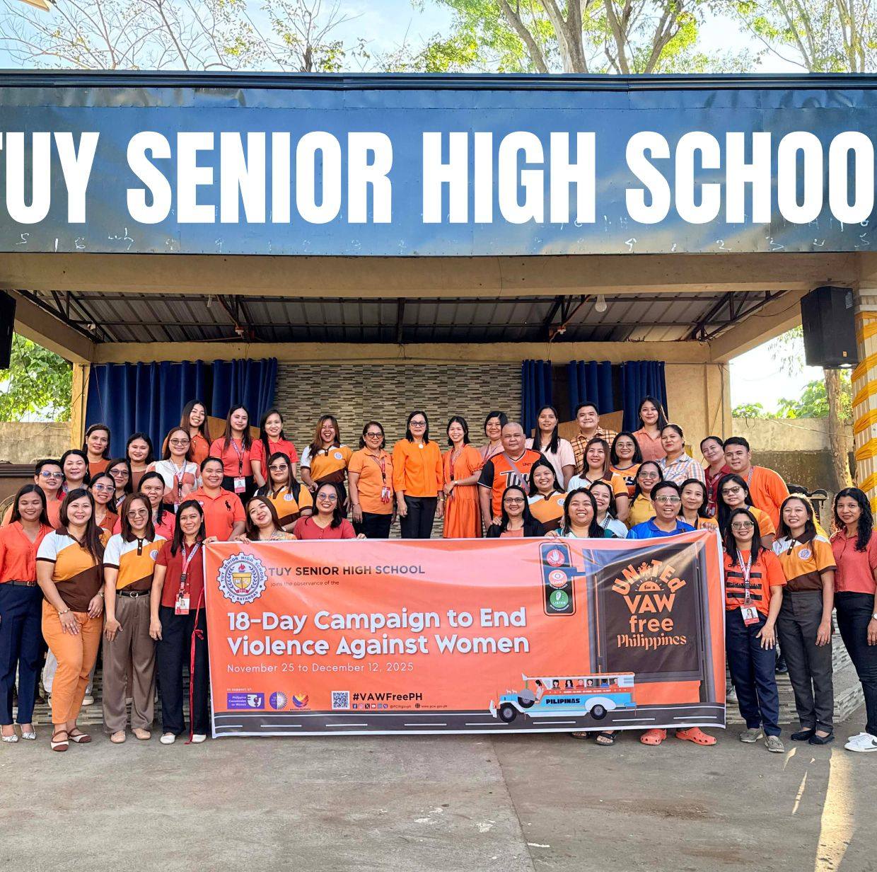 TUY SHS Stands United Against Violence: 18-Day Campaign to End Violence Against Women